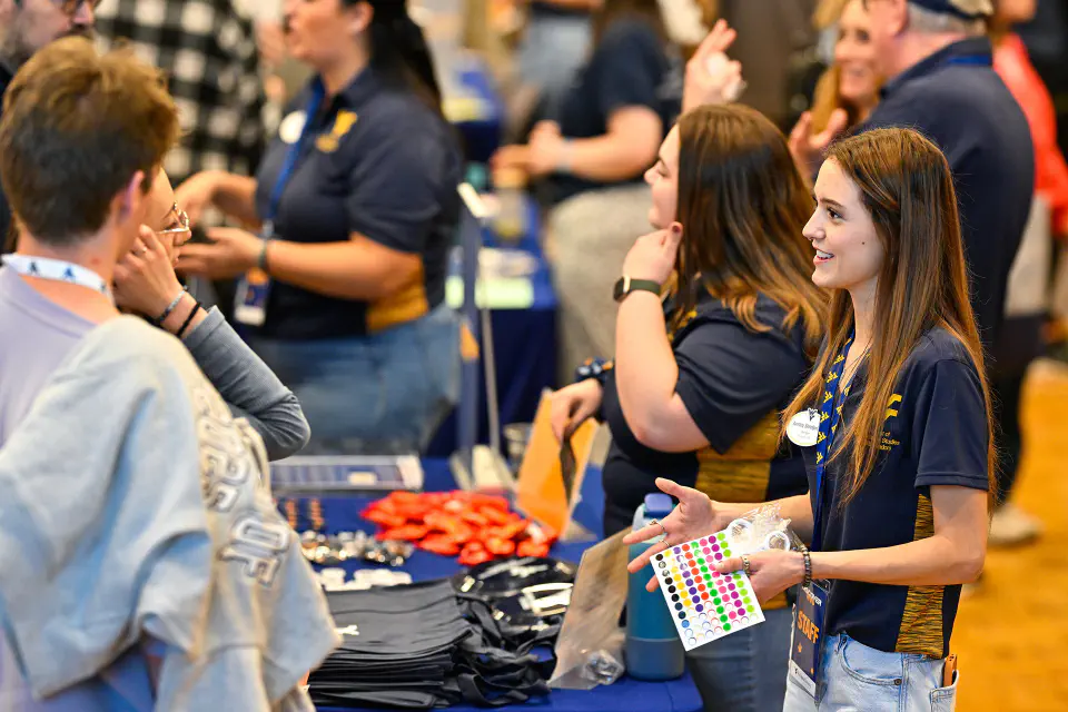Students at an event