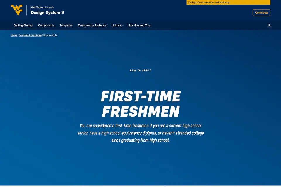 Screenshot of How to Apply page